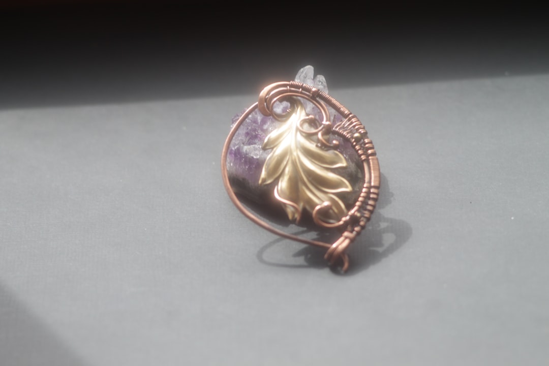 Photo gold leaf pendant