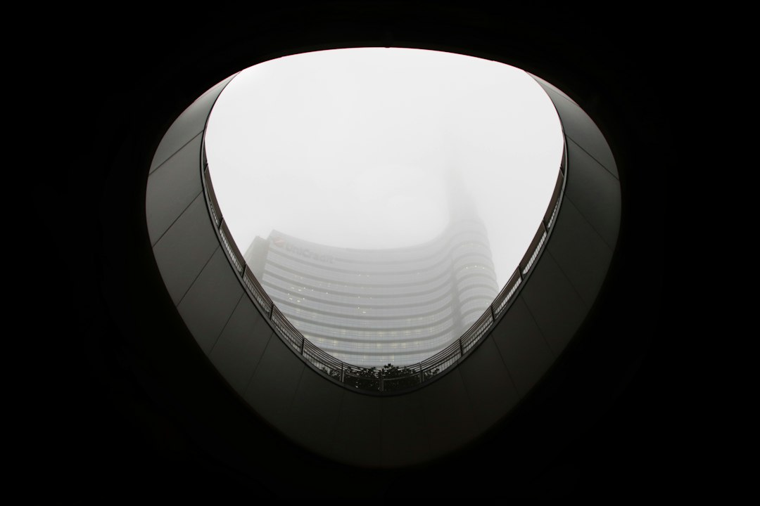 Photo three way dimmable sculptural flush mount stairway light